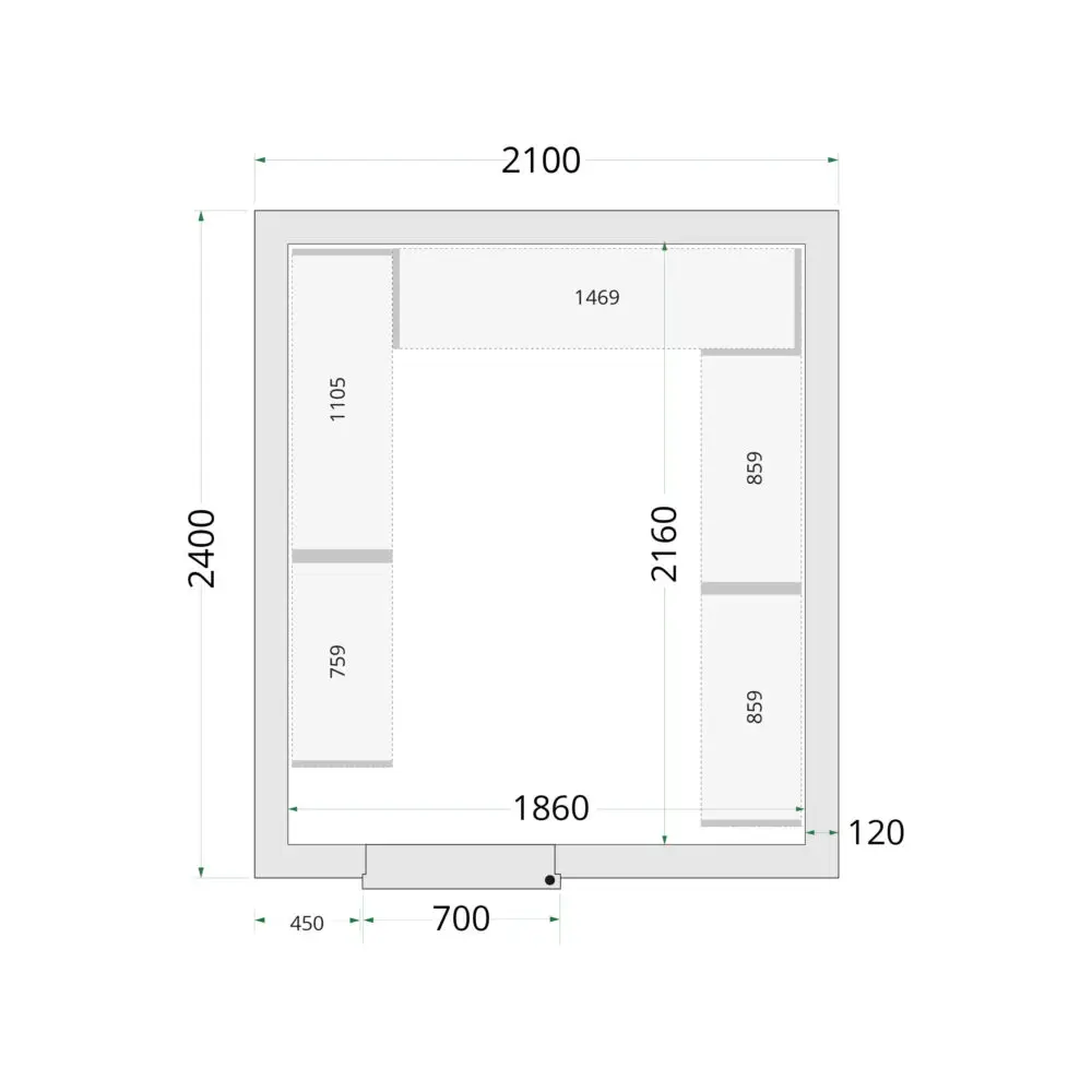 TEFCOLD Cold Room 210x240x220 Cold Room Panels