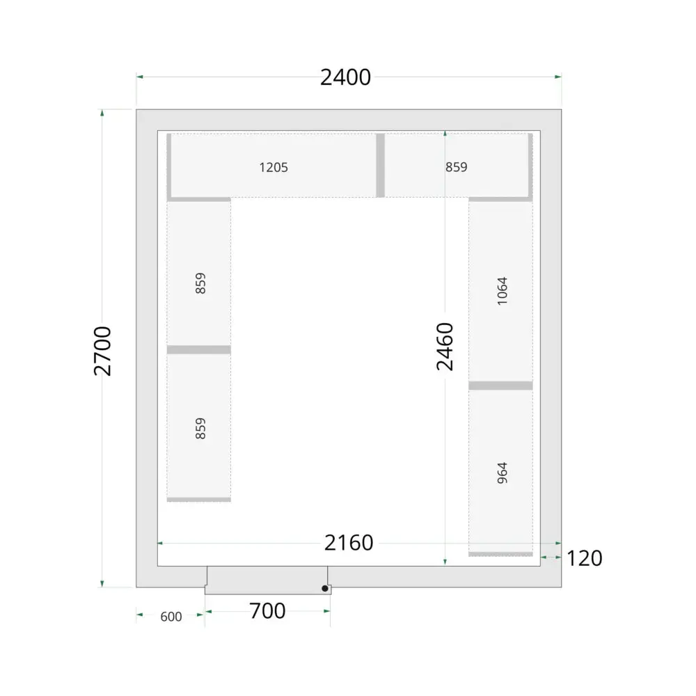 TEFCOLD Cold Room 240x270x220 Cold Room Panels