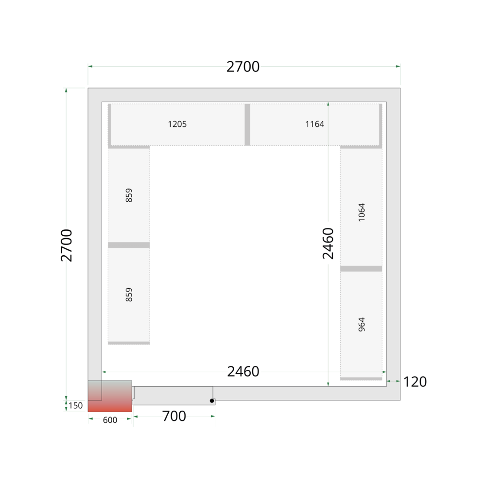 TEFCOLD Cold Room 270x270x220 Cold Room Panels