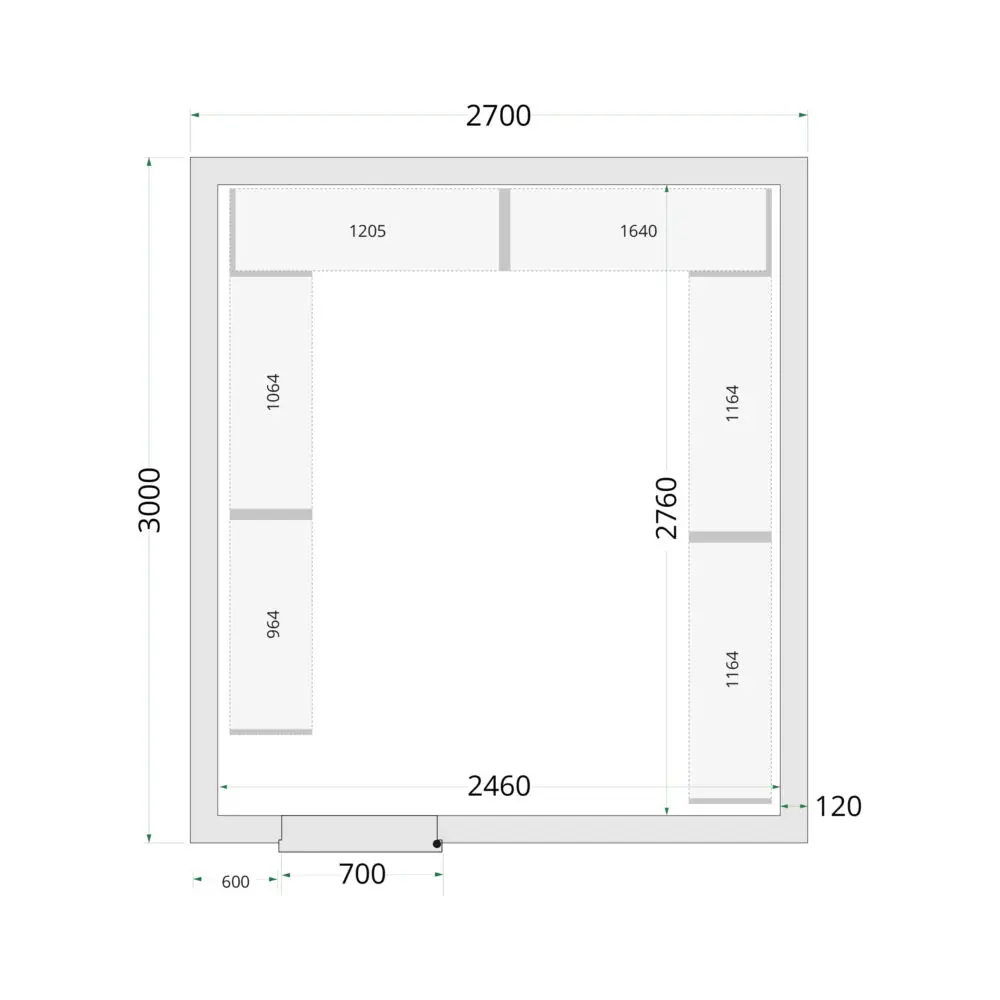 TEFCOLD Cold Room 270x300x220 Cold Room Panels