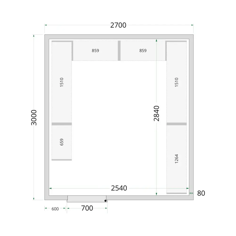 TEFCOLD Cold Room 270x300x220 Cold Room Panels